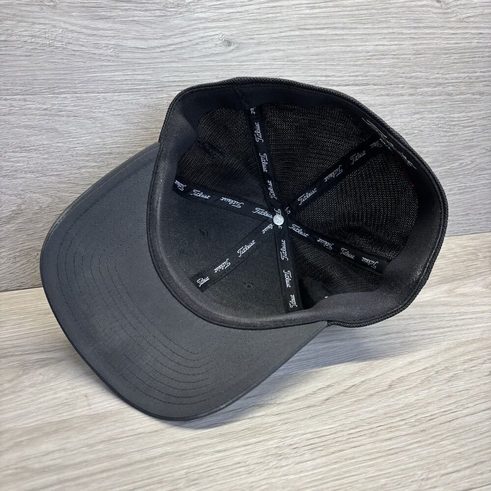 Titleist Pro V1 FJ Tour Performance Golf Hat Cap Black Stretch Fit M/L - Picture 6 of 7